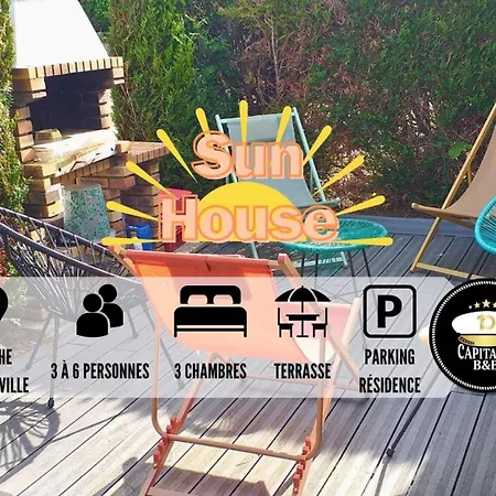 Sun House - Terrasse Parking Prive Gratuit Apartment *